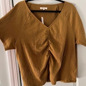 NWT Madewell Stretchy smocked tee blouse